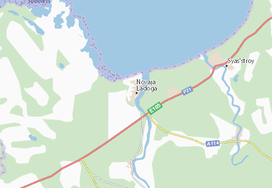 Mapa Novaja Ladoga