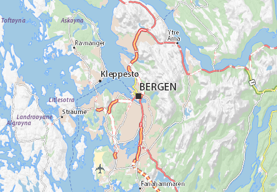 Mapa Bergen