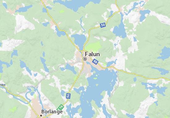 Karte Stadtplan Falun