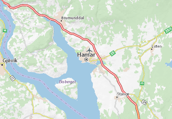 Karte Stadtplan Hamar