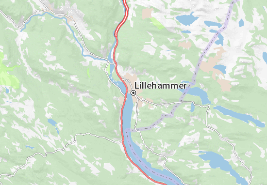 Mapa Lillehammer– plan Lillehammer – ViaMichelin