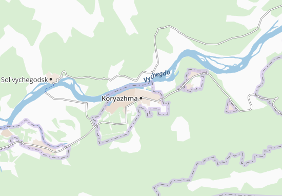 Kaart Plattegrond Koryazhma