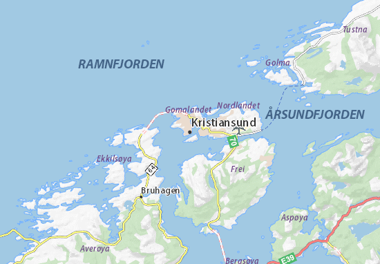 Karte Stadtplan Kristiansund