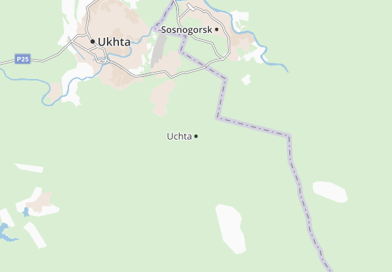 Mapa Uchta