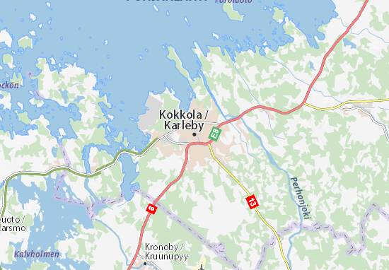 Karte Stadtplan Kokkola