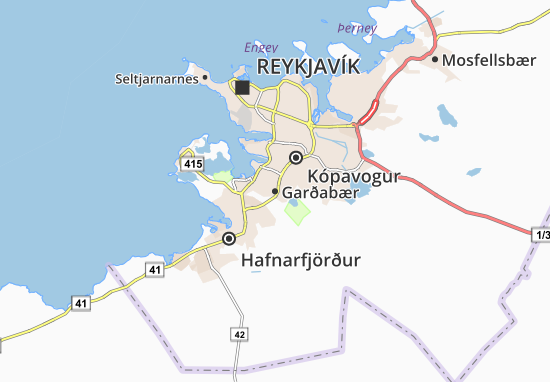 Karte Stadtplan Garðabær