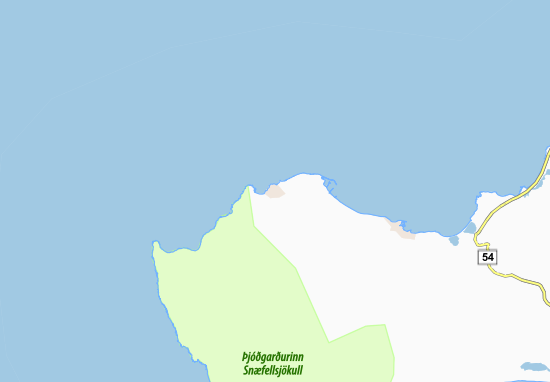 Mapa Hellissandur