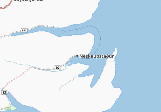 Mapa Neskaupstaður