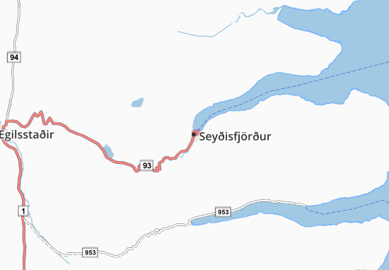 Mapa Seyðisfjörður