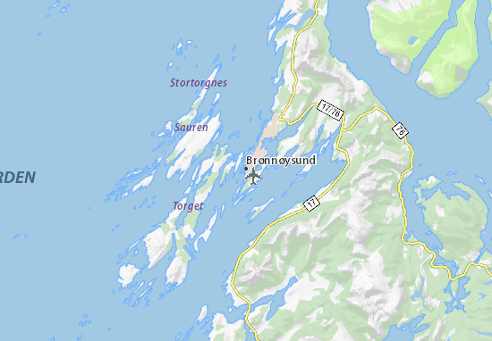 Mapa Brønnøysund