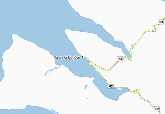 Mapa Patreksfjörður