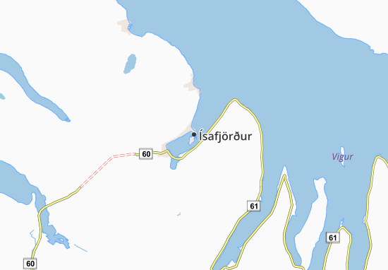 Mapa Ísafjörður