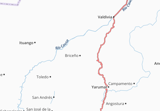 Kaart Plattegrond Briceño
