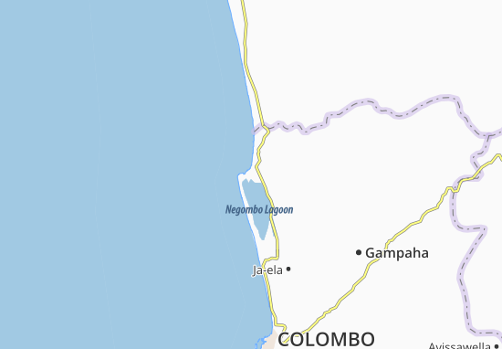 Mapa Negombo