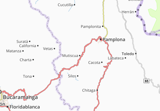 Mutiscua Map