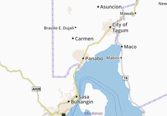 Karte Stadtplan Panabo