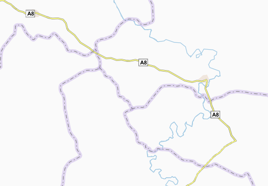 Karte Stadtplan Kandou-Kouassikro