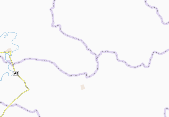 Mapa Kouamé-Akessékro