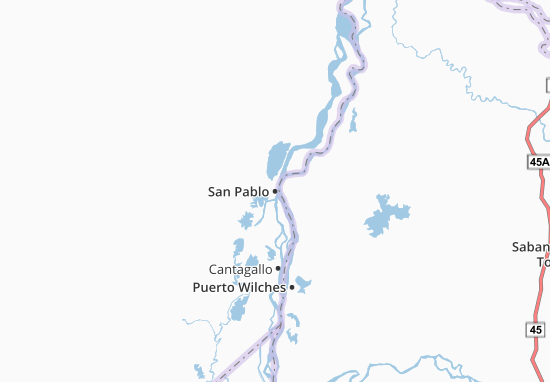 Karte Stadtplan San Pablo