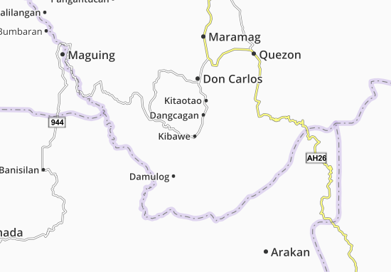 Karte Stadtplan Kibawe