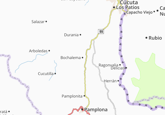 Kaart Plattegrond Bochalema