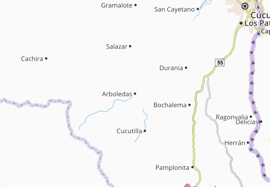 Karte Stadtplan Arboledas