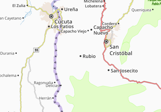 Kaart Plattegrond Rubio