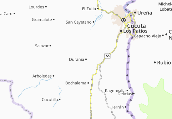 Karte Stadtplan Durania