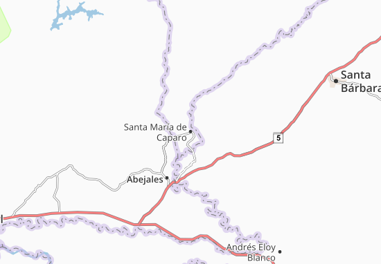 Kaart Plattegrond Santa María de Caparo