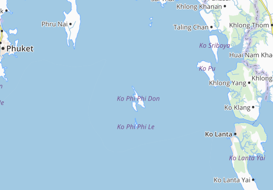 MICHELIN-Landkarte Ban Ko Phi Phi - Stadtplan Ban Ko Phi Phi - ViaMichelin