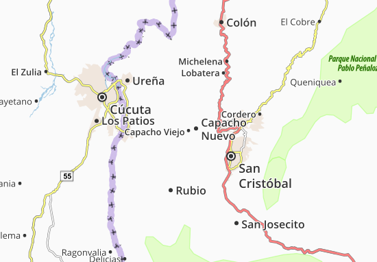 Kaart Plattegrond Capacho Viejo