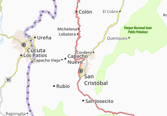 Kaart Plattegrond Táriba