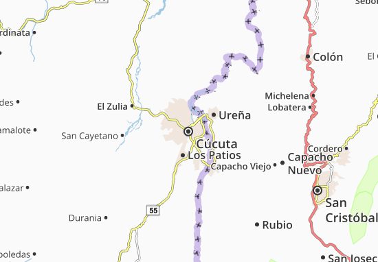 Kaart Plattegrond Cúcuta