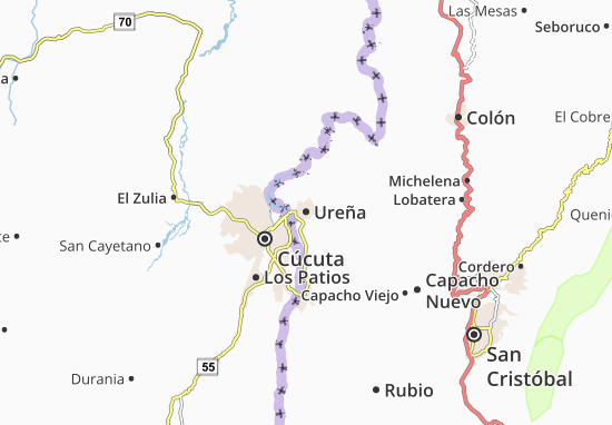 Kaart Plattegrond Ureña