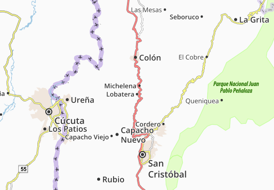 Kaart Plattegrond Lobatera