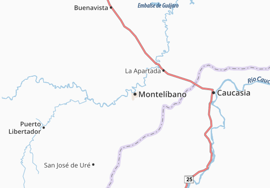 Karte Stadtplan Montelíbano