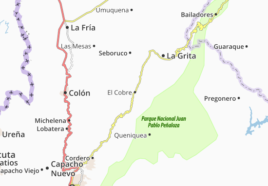 Kaart Plattegrond El Cobre
