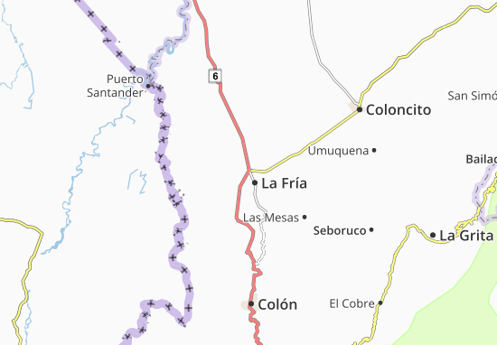 Kaart Plattegrond La Fría