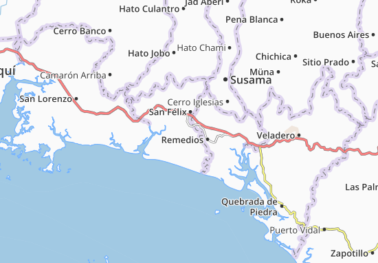 Mapa Las Lajas