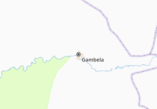 Kaart Plattegrond Gambela