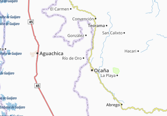 Kaart Plattegrond Río de Oro