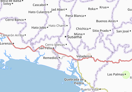 Cerro Iglesias Map