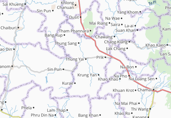 Karte Stadtplan Thung Yai