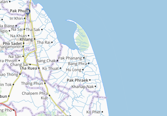 Karte Stadtplan Pak Phanang