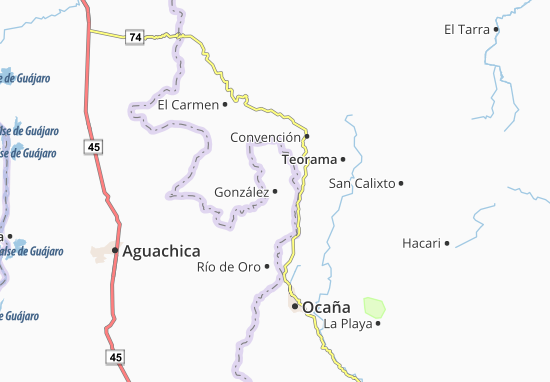 Karte Stadtplan González