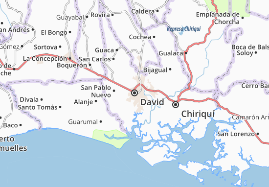 Karte Stadtplan David