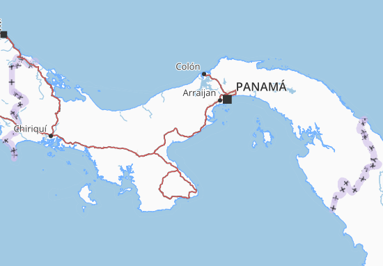 Michelin Panama Map Viamichelin