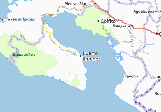 Mapa Puerto Jiménez