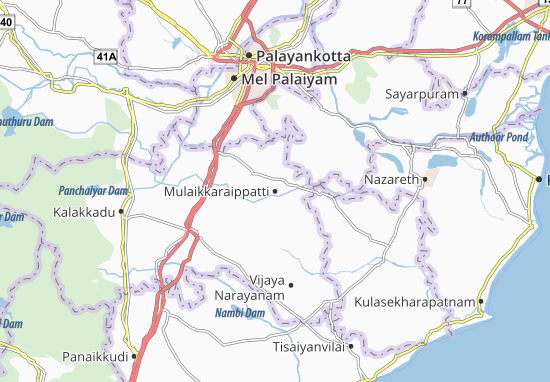Kaart Plattegrond Mulaikkaraippatti
