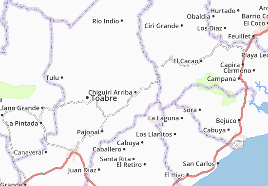 Kaart Plattegrond Chiguiri Arriba